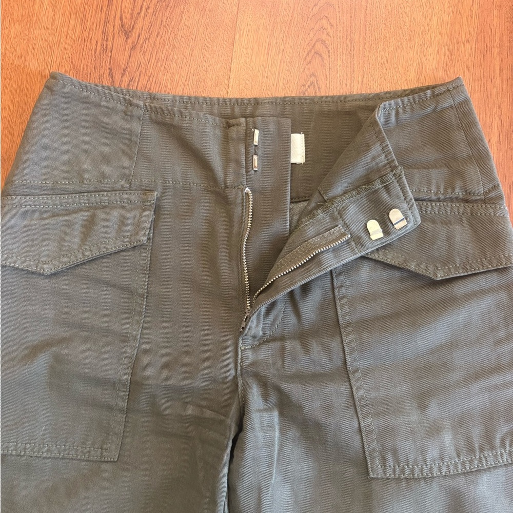 Reformation Olive Green Cropped Ankle Pants - Picture 3 of 7
